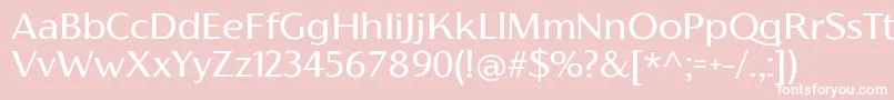 フォントFlorentiaRegularTrial – ピンクの背景に白い文字
