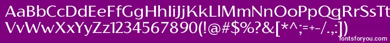 フォントFlorentiaRegularTrial – 紫の背景に白い文字