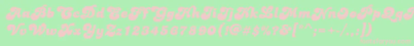 Candice Font – Pink Fonts on Green Background