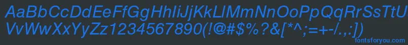 HelveticaltstdObl Font – Blue Fonts on Black Background