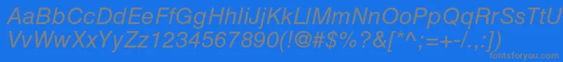 HelveticaltstdObl Font – Gray Fonts on Blue Background