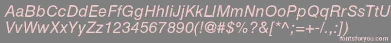 HelveticaltstdObl Font – Pink Fonts on Gray Background