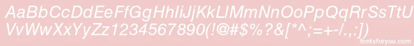 HelveticaltstdObl Font – White Fonts on Pink Background