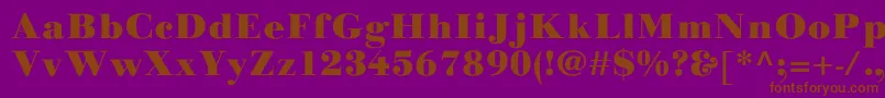 LinotypegianottenBlack Font – Brown Fonts on Purple Background