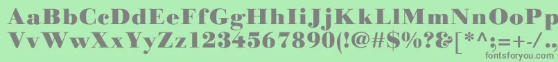 LinotypegianottenBlack Font – Gray Fonts on Green Background