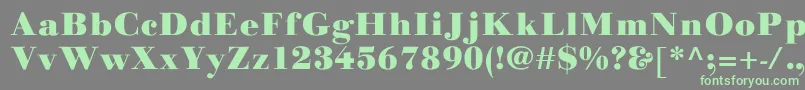 LinotypegianottenBlack Font – Green Fonts on Gray Background