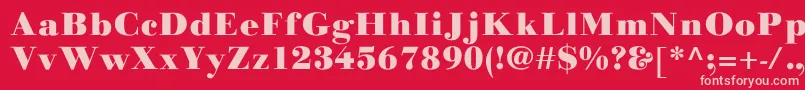 Шрифт LinotypegianottenBlack – розовые шрифты на красном фоне