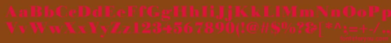 LinotypegianottenBlack Font – Red Fonts on Brown Background