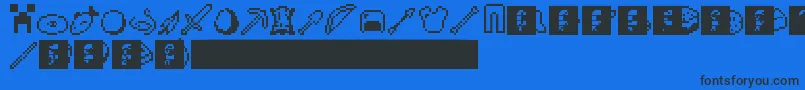 Шрифт Craft – чёрные шрифты на синем фоне
