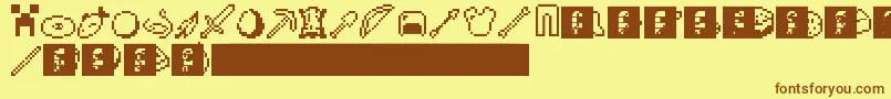 Craft Font – Brown Fonts on Yellow Background