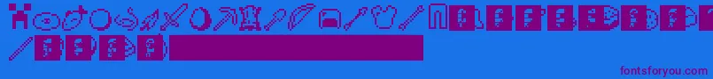 Craft Font – Purple Fonts on Blue Background