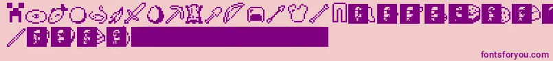 Craft Font – Purple Fonts on Pink Background