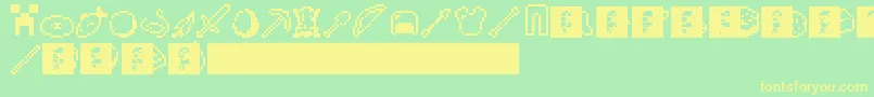 Craft Font – Yellow Fonts on Green Background