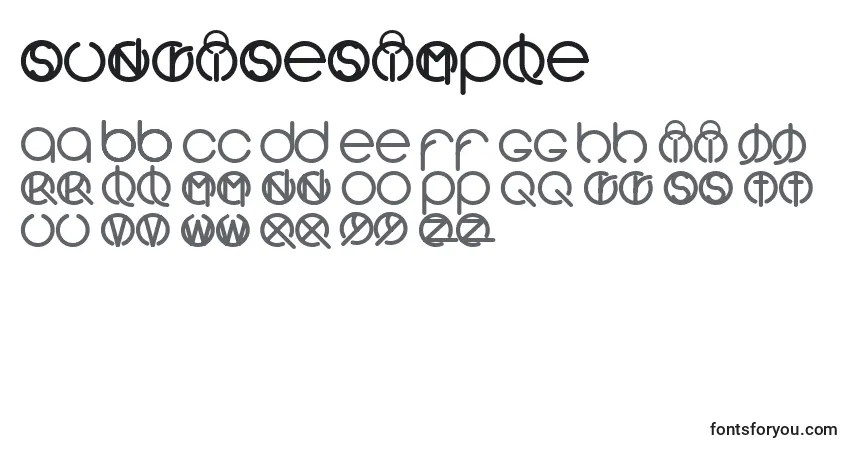 Fuente SunriseSimple - alfabeto, números, caracteres especiales