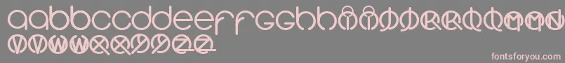 フォントSunriseSimple – 灰色の背景にピンクのフォント
