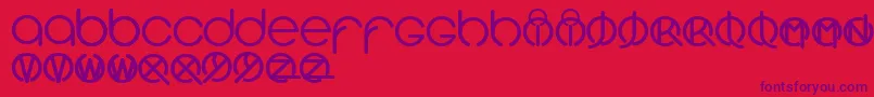 SunriseSimple Font – Purple Fonts on Red Background