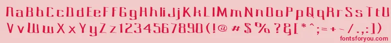 Pecot005 Font – Red Fonts on Pink Background