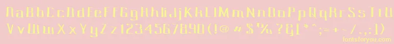 Fonte Pecot005 – fontes amarelas em um fundo rosa