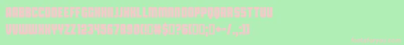 フォントCapitalDarenRegular – 緑の背景にピンクのフォント