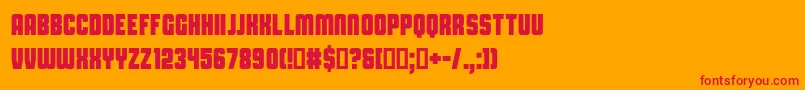 CapitalDarenRegular Font – Red Fonts on Orange Background