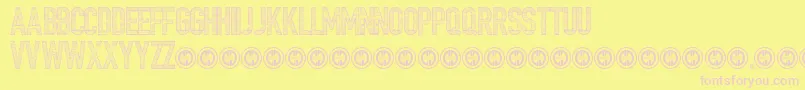 TrailerParkLane Font – Pink Fonts on Yellow Background