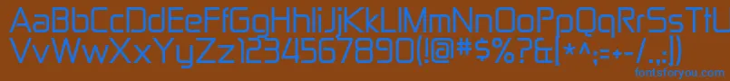 Zekton Font – Blue Fonts on Brown Background