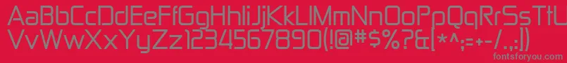 フォントZekton – 赤い背景に灰色の文字