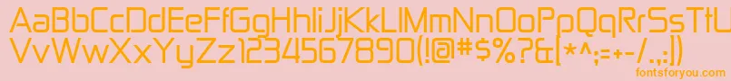 Zekton Font – Orange Fonts on Pink Background