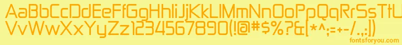 Zekton Font – Orange Fonts on Yellow Background