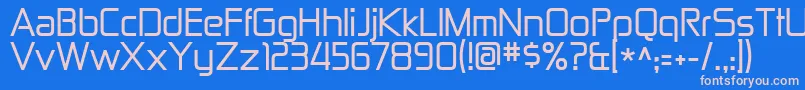 Zekton Font – Pink Fonts on Blue Background