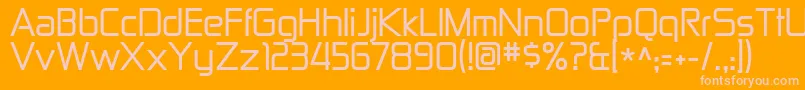 Zekton Font – Pink Fonts on Orange Background