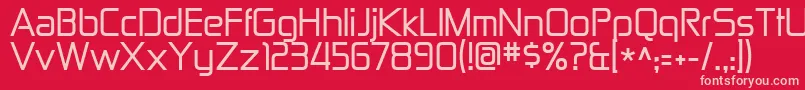 Zekton Font – Pink Fonts on Red Background