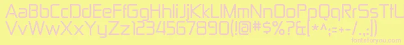 Zekton Font – Pink Fonts on Yellow Background