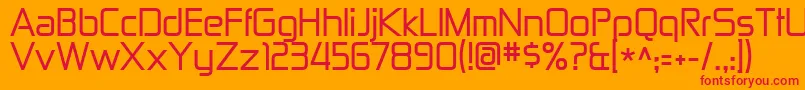 Zekton Font – Red Fonts on Orange Background