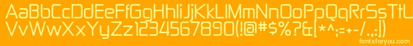 Zekton Font – Yellow Fonts on Orange Background