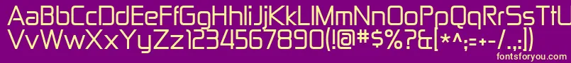 Zekton Font – Yellow Fonts on Purple Background