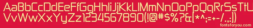 Zekton Font – Yellow Fonts on Red Background