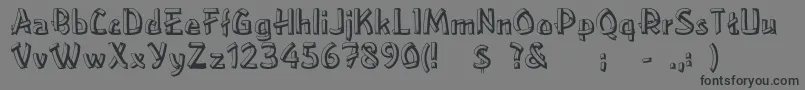 Шрифт Rslowereastside – чёрные шрифты на сером фоне