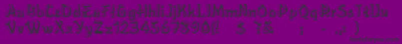 Rslowereastside-Schriftart – Schwarze Schriften auf violettem Hintergrund