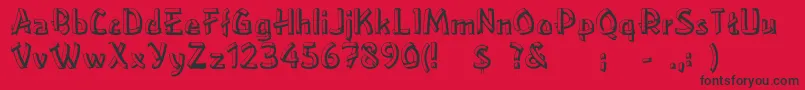 Rslowereastside Font – Black Fonts on Red Background