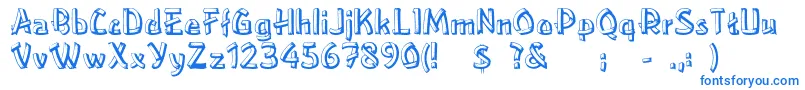Шрифт Rslowereastside – синие шрифты
