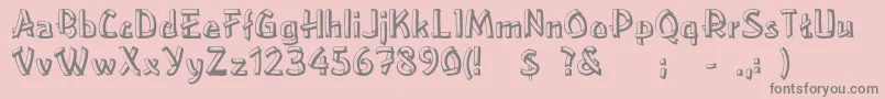 Rslowereastside-Schriftart – Graue Schriften auf rosa Hintergrund