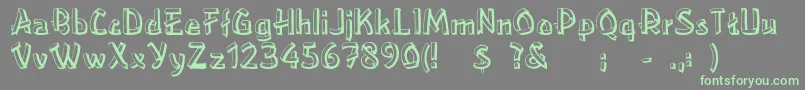 Rslowereastside Font – Green Fonts on Gray Background