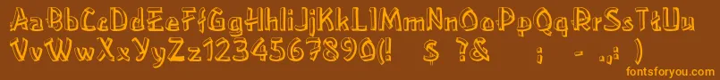 Шрифт Rslowereastside – оранжевые шрифты на коричневом фоне