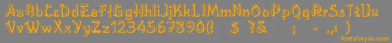 Rslowereastside Font – Orange Fonts on Gray Background