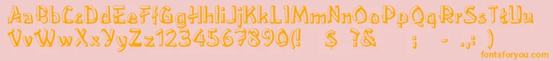 Rslowereastside Font – Orange Fonts on Pink Background