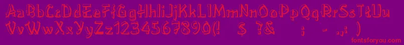 Rslowereastside Font – Red Fonts on Purple Background