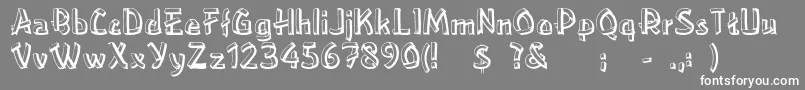 フォントRslowereastside – 灰色の背景に白い文字