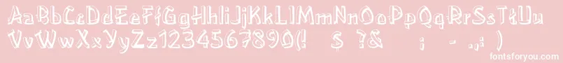 フォントRslowereastside – ピンクの背景に白い文字