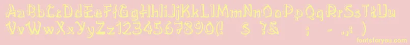 Rslowereastside Font – Yellow Fonts on Pink Background